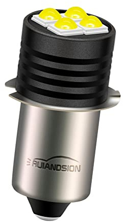 Ruiandsion P13.5S LED Torch Light Bulb 3V 3030 4SMD Chips LED Replacement Bulb for 2 Cells C&D Flashlight Work Light (Pack of 1)