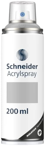 Schneider Paint-It 030 Supreme DIY Acryllack (hochdeckende Sprühfarbe, UV-beständig, 200 ml, Acrylspray für fast alle Untergründe) silver matt