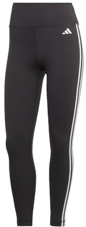 adidas Women's Train Essentials 3-Stripes High-Waisted 7/8 Leggings, Black, S