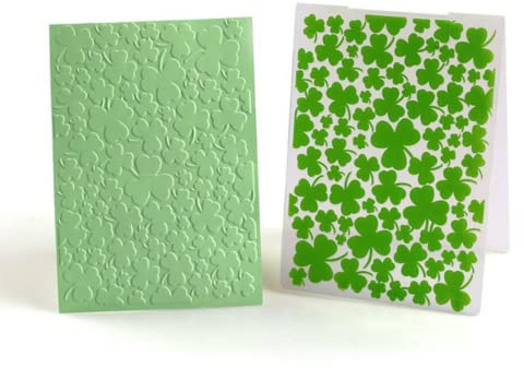 arriettycraft Kleeblatt-Prägeschablonen für Kartenherstellung, St. Patrick's Day, Kunststoff-Prägeschablone für Scrapbooking, DIY-Alben, Papierbastelwerkzeuge