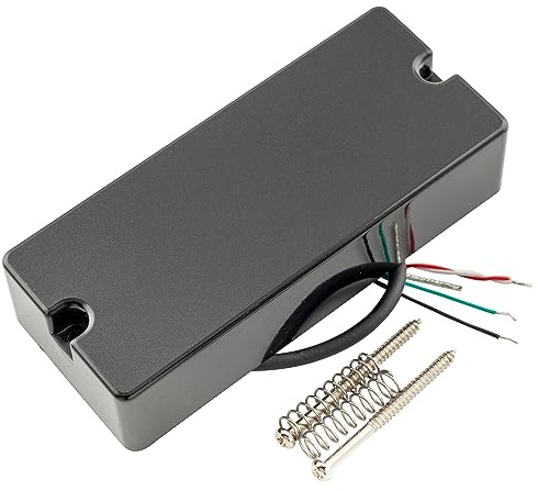 Artec MDC4 Keramik Bass Soapbar Tonabnehmer Hals Pickup 12,4K für 4-Saiter E-Bass, Schwarz