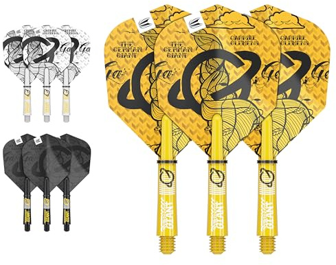 Target Darts Gabriel Clemens Ink Design No.6 Dartflüge Schäfte Vorbauten - 3er Pack