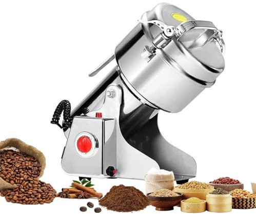 Ywanwj Mulino elettrico per Swing 1000g,304 Acciaio Inox Mulino per Cereali Portatile 3000W 32000 rpm macina portatile multifunzione,per caffè, cereali, cibo secco, mulino a secco
