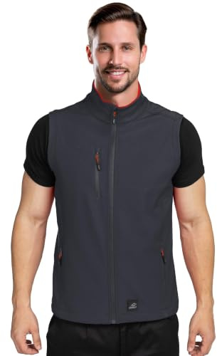 BWOLF Grin Gilet Softshell Antivento da Uomo, Cappotto Senza Maniche Leggero, Antivento e Impermeabile, Giacca Calda con Cerniera per Viaggi e Attività all'aperto