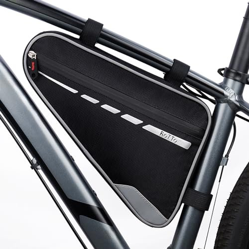 ROTTO Fahrrad Rahmentasche Dreieckstasche Wasserdicht 2l Fahrradtasche Rahmen Triangeltasche mit Reflektierende