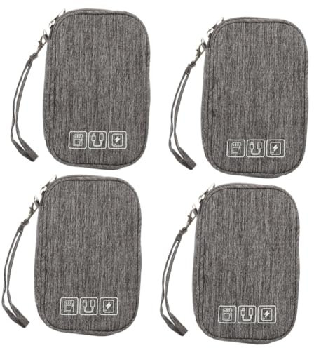 Hemobllo Organizador Electrónico Portátil De 4 Piezas Bolsa De Almacenamiento De Cables con Compresión Automática para Viajes.
