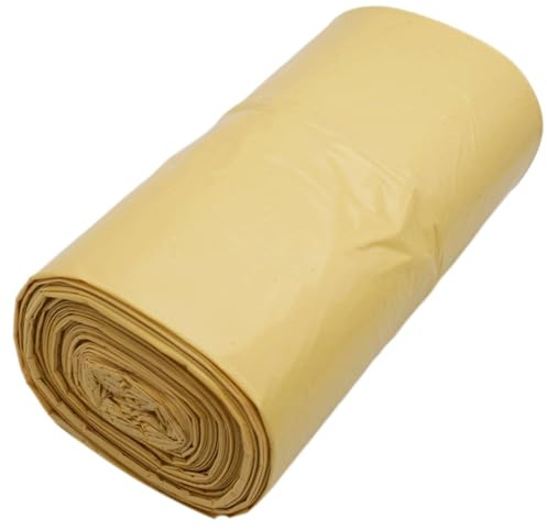 SKIR'CO (100 Stück) Müllsäcke 60 Liter, gelbe Müllsäcke 60 x 72 cm, Müllbeutel, gelbe Müllbeutel