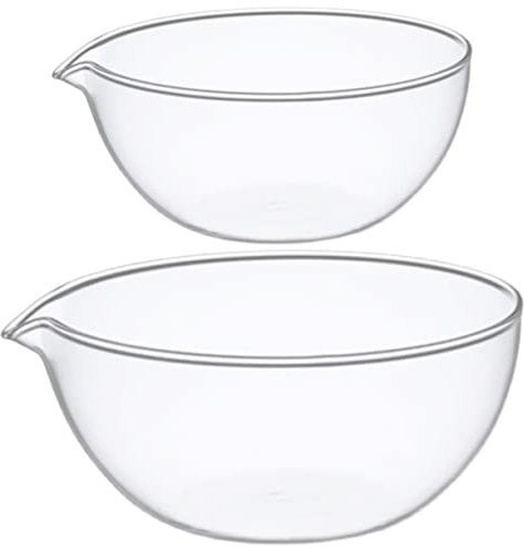 TOPBATHY 2pcs Bowl Baking Glass Bowl Glass Sauce Dish Seasoning Dishes for Kitchen Gadgets Use As Dipping for Hot-Pot Dip for Sauce Container and Appetizer Plates Microwave Safe Kitchen Ute