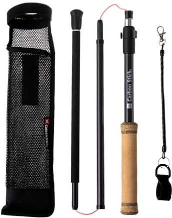X Carbon Stick Wading Staff | X Carbon Tech Carbon Fiber Wading Stick | Cork Handle