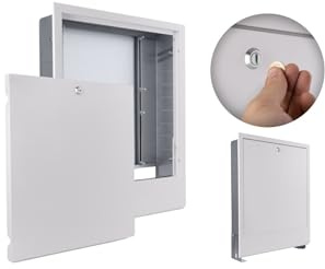Verteilerschrank Unterputz für die Fußbodenheizung Verteilerkasten weiß (480mm (bis 6 Heizkreise))
