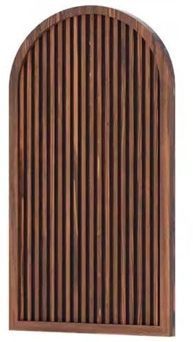 DECORN Écran de Clôture de Confidentialité en Bois de 47,2 Po (H) × 23,6 Po (L) Panneaux de Clôture de Confidentialité avec Piquet pour L'extérieur, 1 Panneau,Walnut Color-Vertical Grain