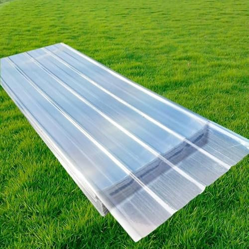 Hoja De Techo Transparente ,1mm 5pcs Paneles De Iluminación Natural De Fibra De Vidrio Placa, De Lluvia Anti-UV, Tapas De Techo De Revestimiento De Techo For Sala De Sol De In,para Exterior(35*20in)