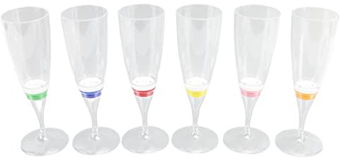 HEEPDD PSG – Verre à Cocktail Lumineux à LED, Gobelet à Lumière Colorée Irisée, Interrupteur Automatique, Ensemble de Gobelets à Vin pour Festivals, 6 Pièces