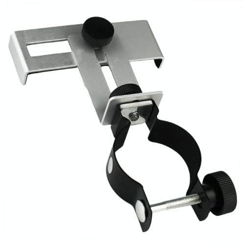 BELLIFFY Soporte para Fotografía de Teléfono Móvil para Microscopio y Telescopio Clip Metálico Resistente y Rotación 360 Grados Compatible Diámetros de 24mm a 48mm