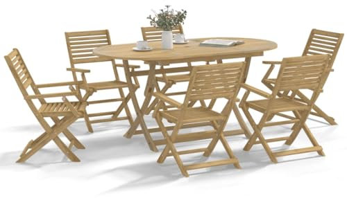Juroupi Gartenstühle 8 STK. Klappbar GartenstüHle Klappstuhl Balkon TerrassenstüHle Balkon KlappstüHle 54,5x61,5x86,5cm Massivholz Akazie