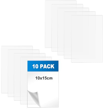 10 Pezzi 10x15cm Lastre Plexiglass 1mm Fogli acrilici in Trasparente Plexiglass Pannello Plexiglass per Decorazione Domestica, Visualizzazione di Progetti, Cornice, Pittura