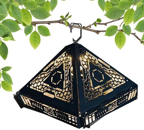 Lamp Shade - Lamp Light Shade | Portable Coil Incense Burner | Heat Resistant Foldable 304 Stainless Steel Stand for Garden Patio Home Backyard Patio Protection Camping Indoor | 3D Carvings