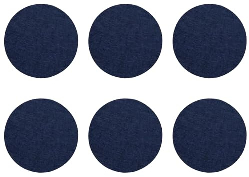 Sottobicchieri rotondi in feltro, 10 cm, 6 sottobicchieri blu scuro, resistenti al calore, protezione da tavolo per casa e ufficio