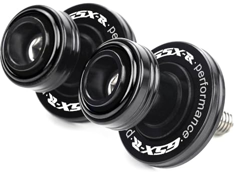 LLIDFONK 8mm Bobbins Montageständer Für Suzuki GSXR 125 150 600 750 1000 GSX-R GSXR600 GSXR750 GSXR1000 GSX1300R Hayabusa GSX-8R Motorrad Zubehör Schwinge Ständer Spulen Schwingenschutz (Schwarz)