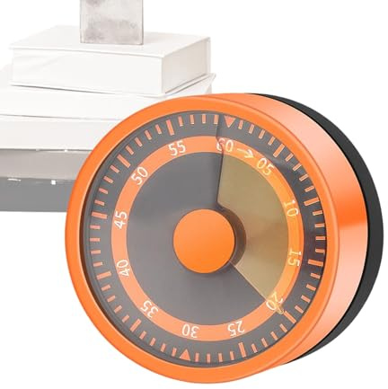 DAWCBVJQ Sveglia da cucina – Orologio orario con allarme forte | in acciaio inox ascensibile orologio visibile per cucinare, imparare a cuocere, cucina, fornello, frigorifero, bambini anziani