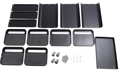 Estante de almacenamiento de cocina Carro de estantería móvil multifuncional de acero inoxidable de varias capas con ruedas de 360° para cocina, sala de estar, oficina, 75 x 28 x (Con tablero