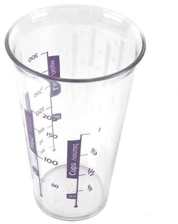 Tredoni Taza/Jarra Medidora de Azúcar/Harina 300ml/200gr, Jarra Plástica Acrílica de 1 Taza