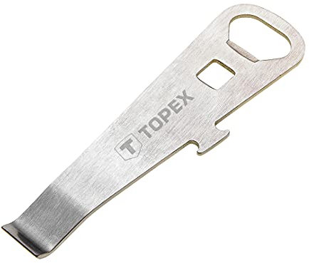 Topex - Abrelatas de pintura para trabajos de renovación y acabado con abrebotellas y orificio para tirador de puerta.