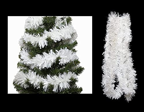 UKDeals direct Lametta für Weihnachten, 4 m weiß