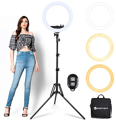 Ring Light, TRONMA 16CM Makeup Light Dimmable YouTube Video Light, 6W 3200-6500K USB Live Streaming Circle Light for Makeup Manicure Tattoo Salon, Includes Ball Head, Phone Clamp and Tripod