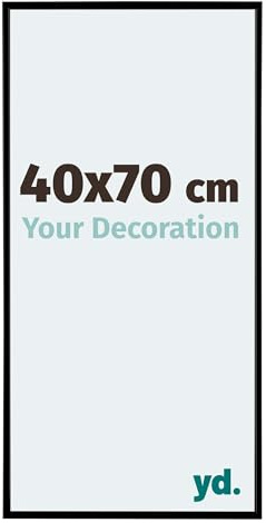 Your Decoration - Bilderrahmen 40x70 cm - Schwarz Matt - Bilderrahmen aus Kunststoff mit Acrylglas - Antireflex - 40x70 Rahmen - Evry