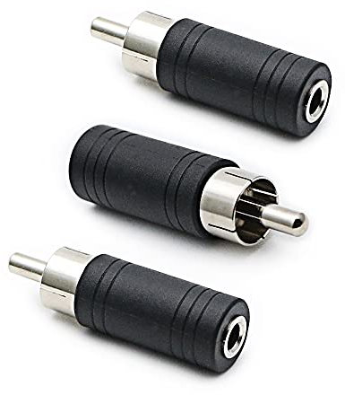 Adaptador hembra a RCA macho de 3,5 mm, paquete de 3
