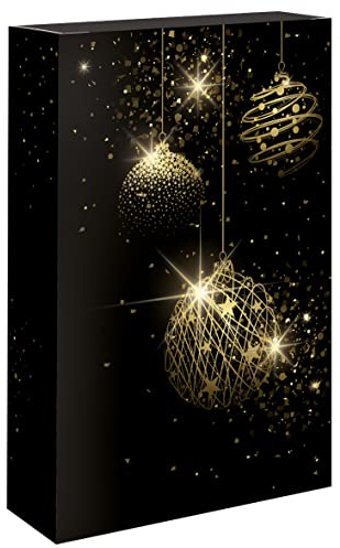 10 Stück Christmas Deluxe Faltschachtel für drei Flaschen Wein