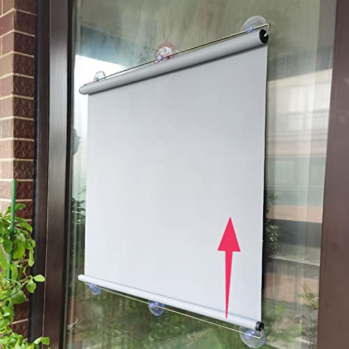 Saugnapf-Fensterrollo, stanzfreie, wärmeisolierte, verdunkelnde Rollos aus Polyestergewebe, tragbarer Sonnenschutz for Küchenbalkonfenster, Sichtschutz (B93 x H200 cm (37 x 79 Zoll))(Size:W113xH150cm(