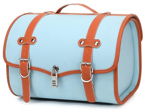 YHDZWY Motorcycle Top Box Queue Coffre À Bagages Étanche Valise Quad Moto Scooter Luggage avec Coussin Arrière Top Case Moto(Bleu)