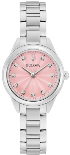Bulova Orologio analogico al quarzo da donna con cinturino in acciaio inox 96P249, argento, Bracciale