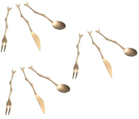 Alipis 3 Piezas 1 3 Piezas Tenedor Vintage Cuchara De Postre Cucharas De Plata Antiguas Tenedor De Acero Inoxidable Cortador De Cuchara