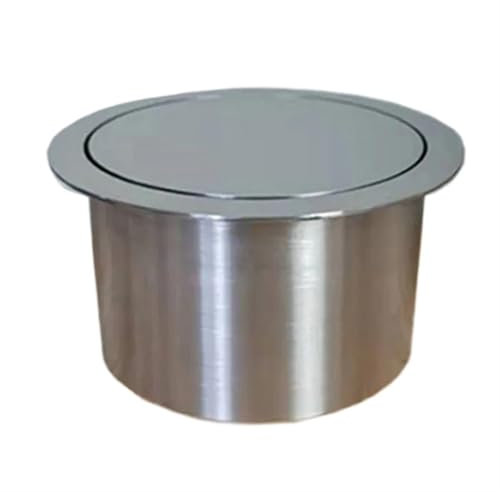 SUBLXPoten Coperchio della pattumiera da Incasso Coperchio for pattumiera da banco in Acciaio Inossidabile 304, Coperchio a ribalta Rotondo, for pattumiera da banco in Cucina(220mm)