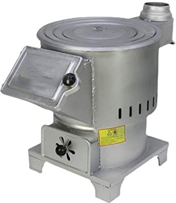 Estufa De LeñA Estufa De Leña Estufa De Calefacción De Leña Sin Humo De Ahorro De Energía De 4 KW, Calefacción/Cocción, Tanque De Agua Caliente De Acero Inoxidable, Estufa De Leña con Calefa