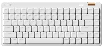 LOFREE Clavier mécanique Flow Lite84 Touches sans Fil Rechargeable Interchangeable avec récepteur2.4G, Connexion BT et Filaire pour Windows Mac Interrupteurs linéaires (Blanchâtre) Disposition US
