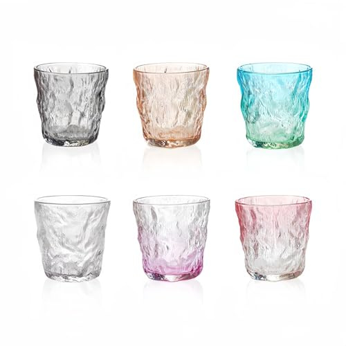 Longing Home Verres à Eau, Verres à Boire, Lot De 6, En Verre, Verres à Cocktail, AdaptéS à Un Usage Quotidien, Aux DîNers De Famille, Aux Restaurants Et Aux ScéNarios En Plein Air