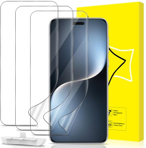 GiiYoon 3 Piezas Protector de Pantalla para Honor Magic 7 Pro 5G [No es de cristal], Película de Hidrogel Flexible de TPU, Curva 3D de Cobertura Completa, Fácil instalación, Sin Burbujas