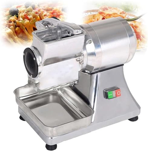 Grattugia rotativa per formaggio, trituratore elettrico con vassoio in acciaio inossidabile, frantoio per briciole di pane commerciale per formaggio, burro, briciole di crusca di pane