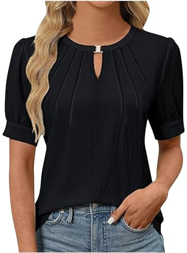 Maglia Nonna Offerta Camicie Donna Elegante Oversize Taglie Grandi Camicia Celeste Cotone T Shirts Basic Coton Giallo Fluo Intimo Bianche Bimba Maglietta Mezza Manica Magliette Estive Tinta Unita