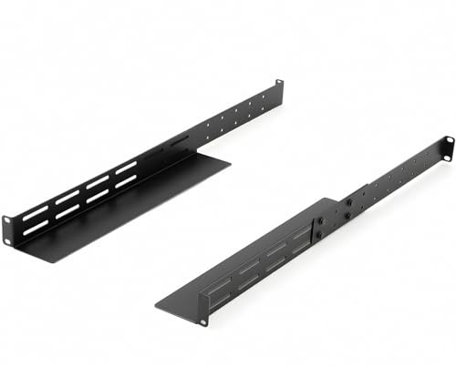 Shimeyao 1 Set 1U Rack Mount Rails Universal 4 Post Server Rack Rail Shelf 16-29 Inch Adjustable Depth 120-44 lb Capacity for 1U Server Shelf Computer Cabinets Network Equipment IT Accessories