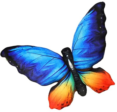 Bokcztml Almohada de terciopelo con forma de mariposa, cojines de peluche suave para sofá, cama, silla, almohadas de abrazo en forma de mariposa para el hogar