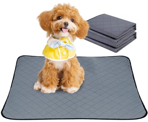 2 Stück Welpenunterlagen Waschbar - Hunde Trainings Pads, 75*55 cm PIPI Matten für Hunde, Hundedecke Wasserdicht Antirutsch Matten, Schnell Absorbierend Puppy Pads für Sofa und Boden Auto Reisen