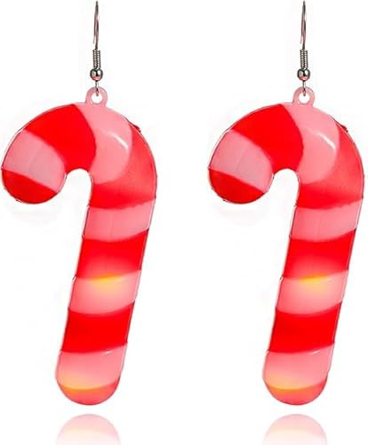 Dame Weihnachten Ohrringe LED Weihnachtsohrringe,Leuchtende Ohrringe, Disco Ball Earrings