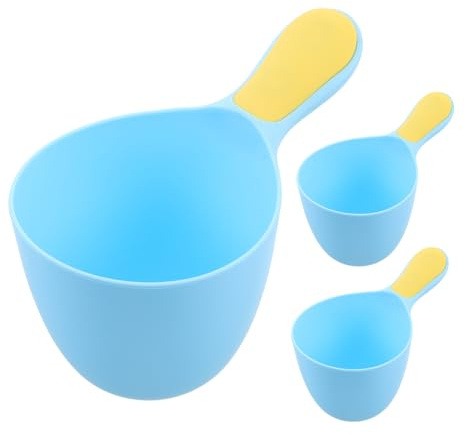 LALADEFIEE Baby Bath Rinser Cups Shower Cups with Ergonomic Nonslip Handles 3pcs Pp Material for Bathing and Hair Washing, Suitable for Babies and Boys and Girls Daily Use