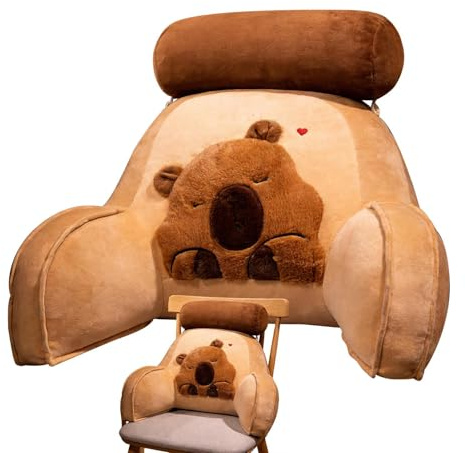 Mixnexorad Lesekissen | Ergonomisches Lounge Polster Im Capybara Design,Niedliches Loungkissen - Für Erwachsene Kinder Couch Boden zum Sitzen Liegen Entspannen beim Lesen Fernsehen Ausruhen