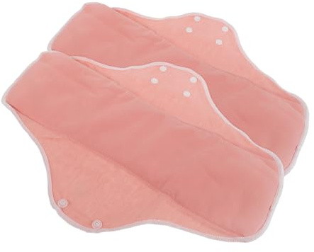 ELAYARD Compresas Reutilizables Xl 25x33 Cm Coral Rosa, 2 Unidades, Absorbentes Lavables para Menstruación Abundante, Posparto E Incontinencia, Toallas Sanitarias Transpirables